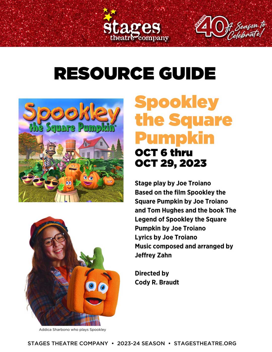Audience Guide for SPOOKLEY THE SQUARE PUMPKIN